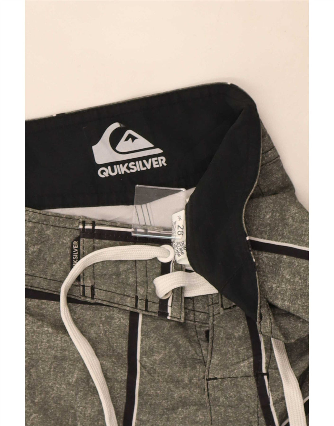 Pantaloncini da bagno da uomo Quiksilver Small Grey Check in poliacrilico