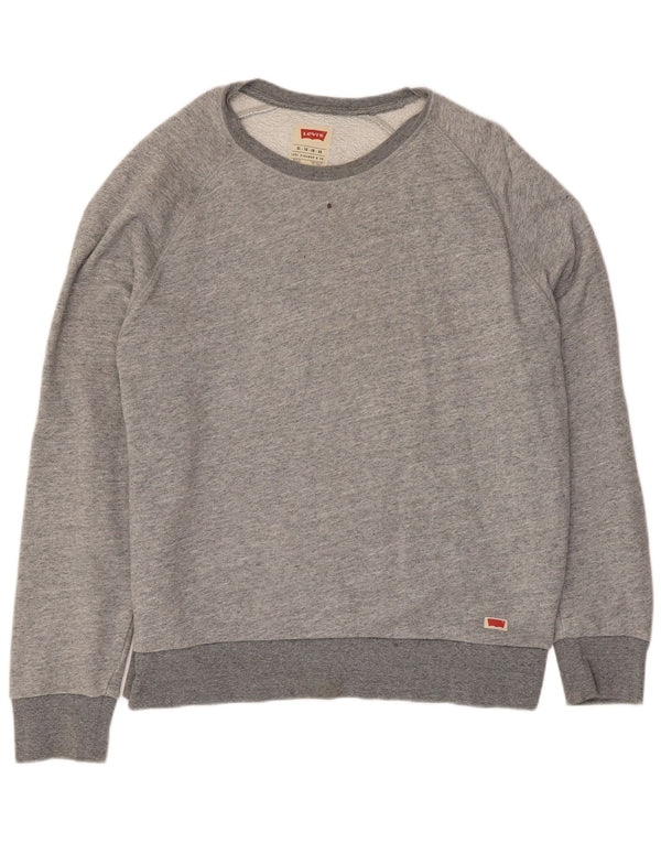 Levi's Mens Sweatshirt Jumper XL Grey Flecked Cotton