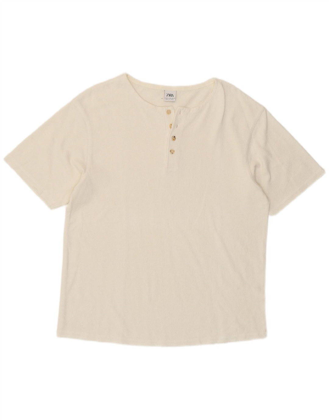 T-shirt Zara da uomo Top bianca media