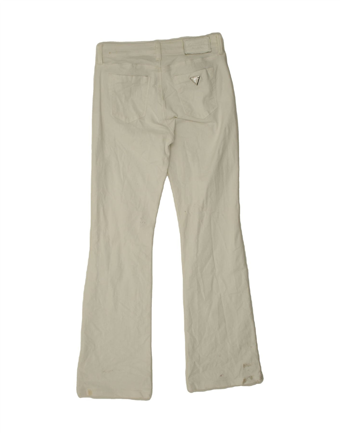GUESS Womens Bootcut Jeans W27 L29 White Cotton Vintage Guess and Second-Hand Guess from Messina Hembry 