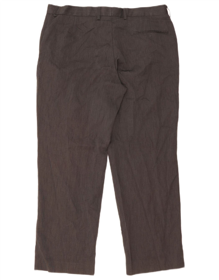 Pantaloni da abito dritti su misura da uomo Marks & Spencer W36 L29 Grigi