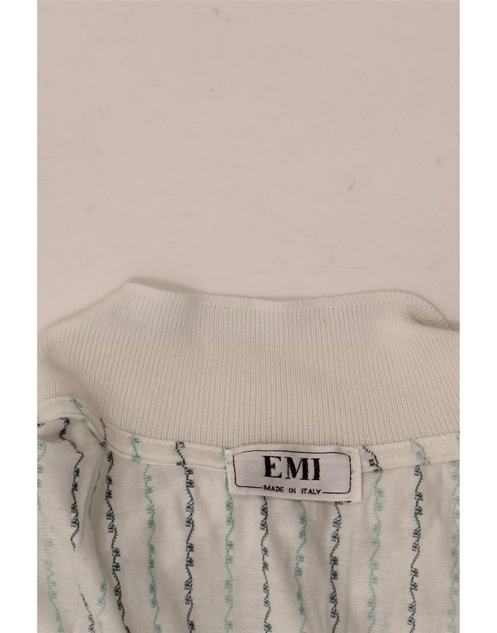 Polo vintage da uomo XL a righe bianche