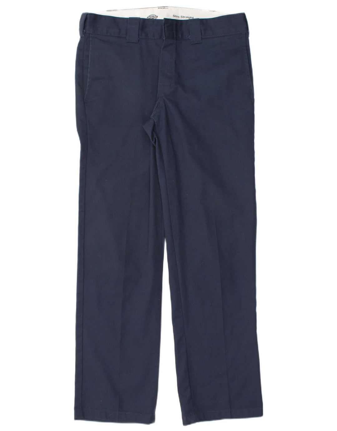 DICKIES Pantaloni chino slim dritti da uomo W32 L32 poliestere blu navy