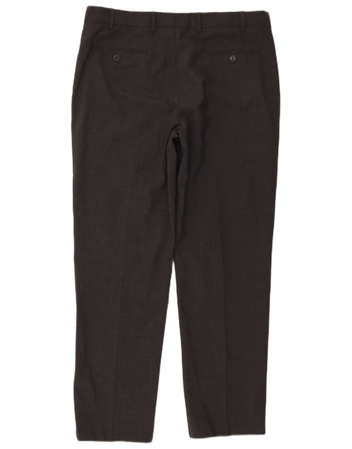 Pantaloni da abito vestibilità regolare da uomo Marks & Spencer W36 L31 lana grigia
