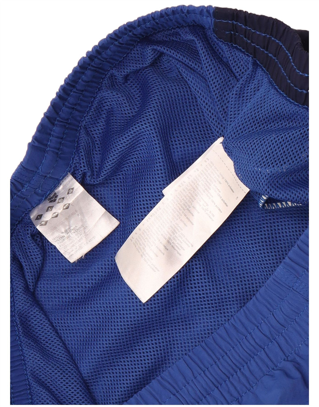 Pantaloncini da bagno con grafica da uomo Arena, grandi, in poliestere color block blu