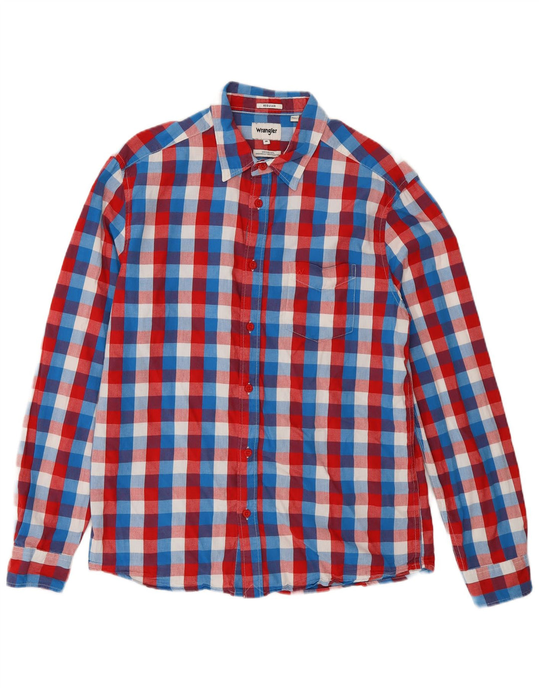 Camicia Wrangler da uomo vestibilità regolare in cotone a quadri multicolore medio