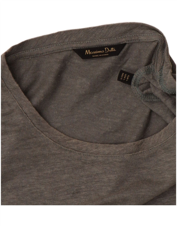 T-shirt da uomo Massimo Dutti grande grigia