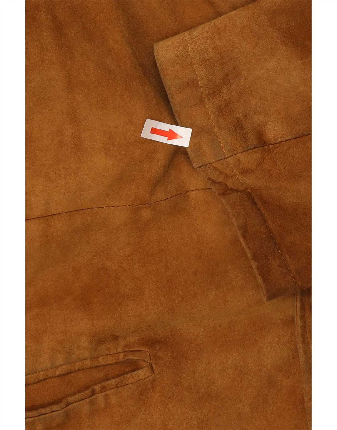 Giacca vintage in pelle scamosciata da uomo IT 46 piccola in pelle marrone