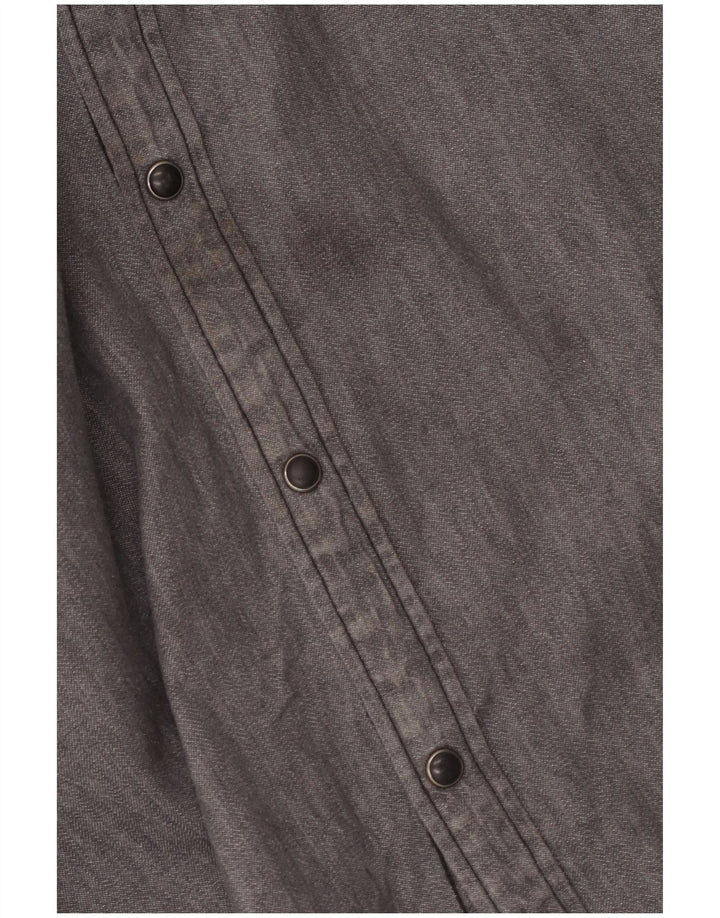 Camicia western pratica da uomo Lee 2XL in cotone grigio