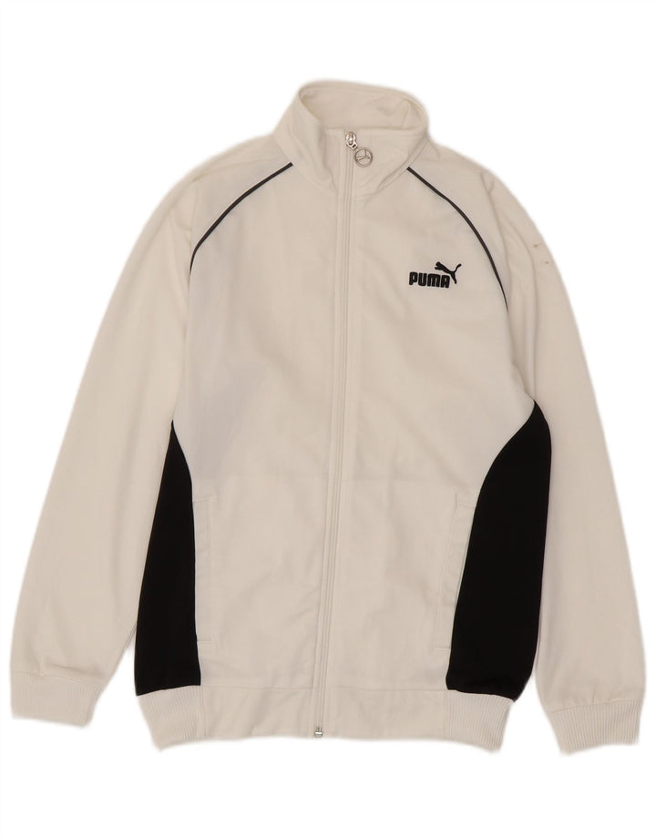 Giacca da tuta da ragazza PUMA 11-12 anni Poliestere color block bianco