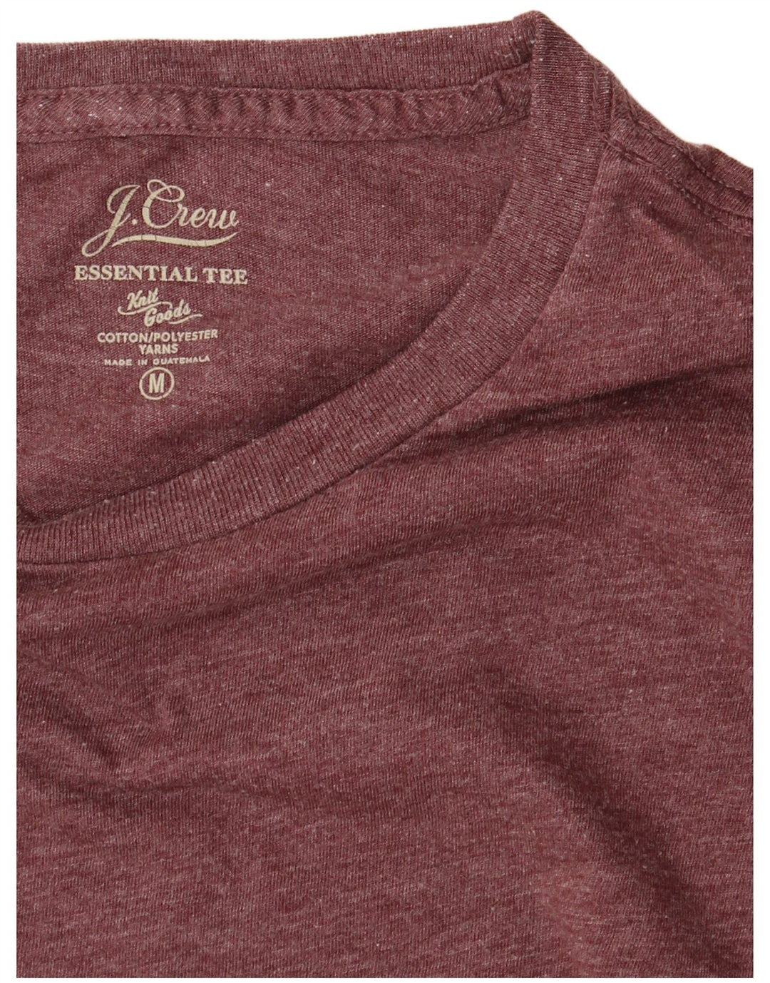 Top da uomo J. Crew a maniche lunghe in cotone bordeaux medio