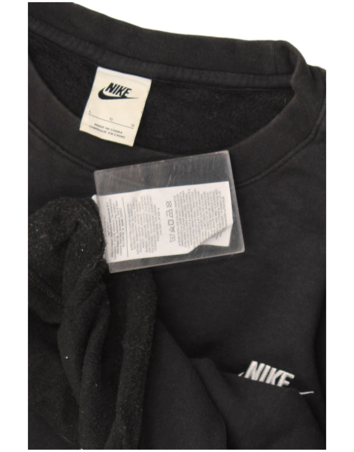 Felpa da uomo Nike Maglione grande in cotone nero