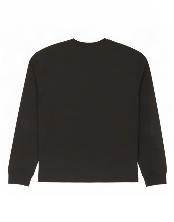 Top Zara da uomo a maniche lunghe in cotone nero medio