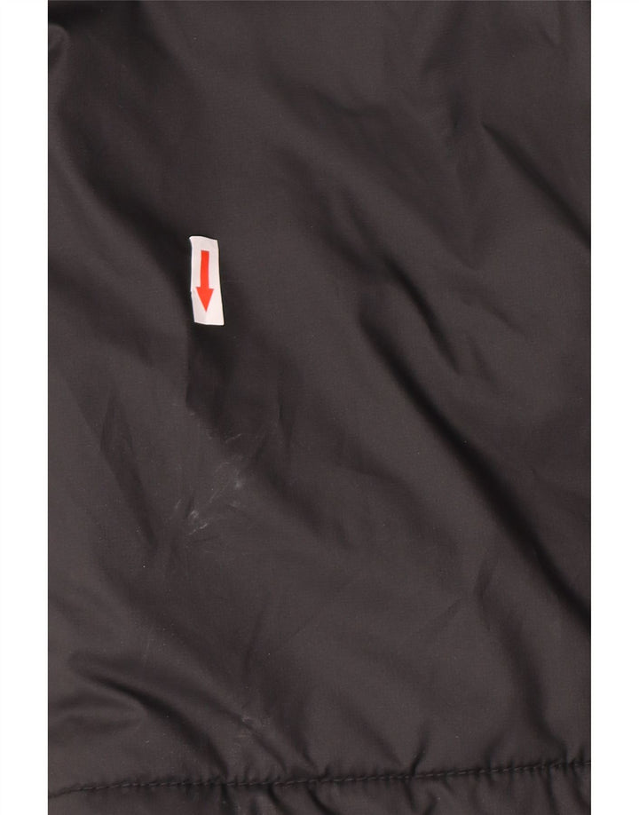 Cappotto imbottito con cappuccio grafico Nike da uomo UK 40 grande poliestere nero