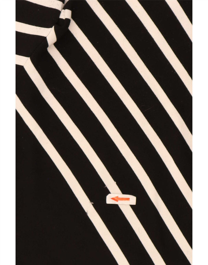 Top Zara da donna a maniche lunghe UK 14 Large in poliammide a righe nere