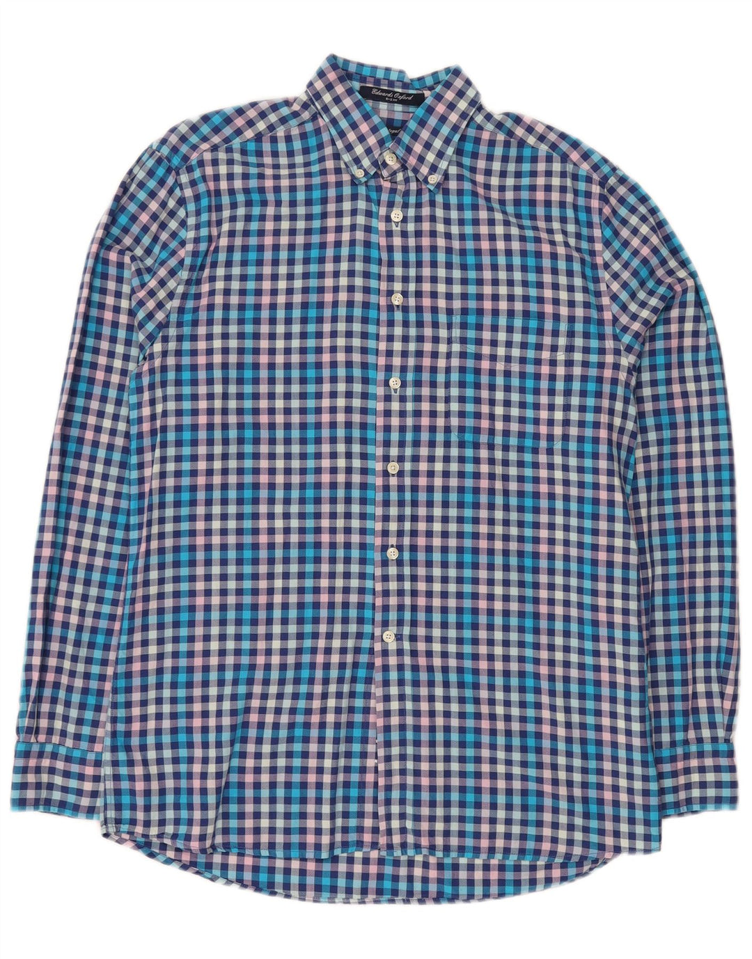 Gant Camicia da uomo E-Z Fit in cotone a quadretti blu medio