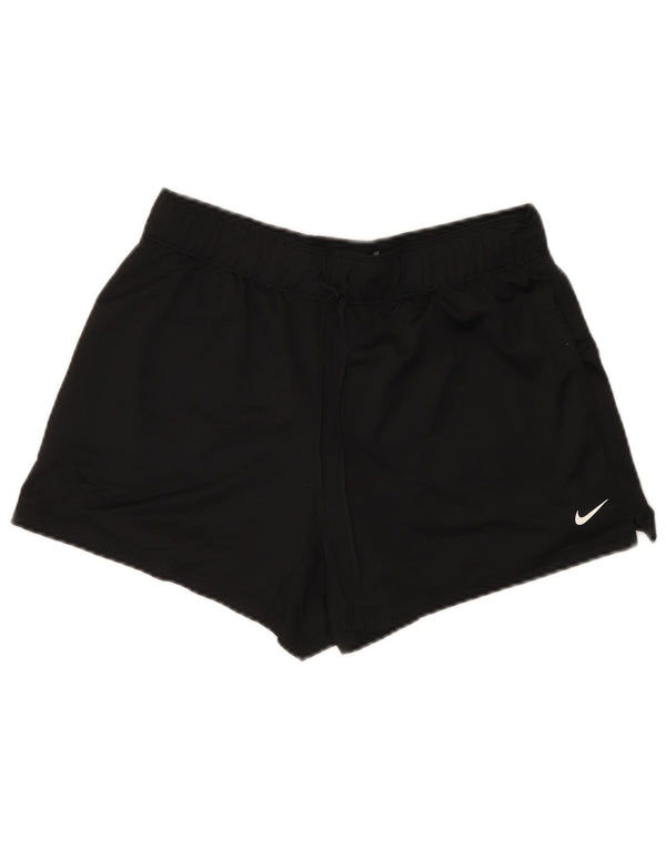 Pantaloncini sportivi Nike Dri Fit da donna UK 16 Large Nero Poliestere