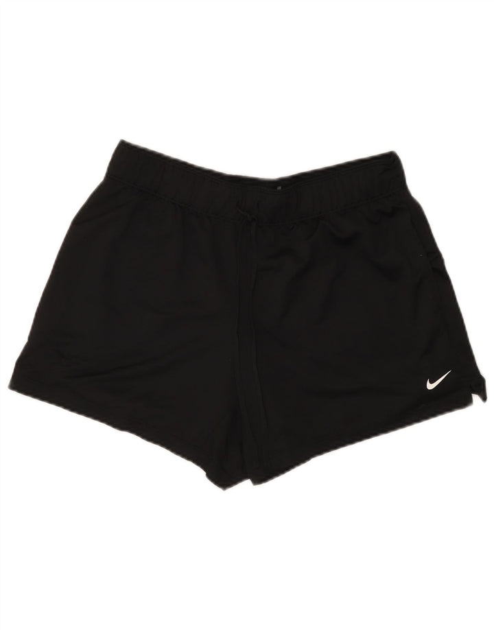 Pantaloncini sportivi Nike Dri Fit da donna UK 16 Large Nero Poliestere