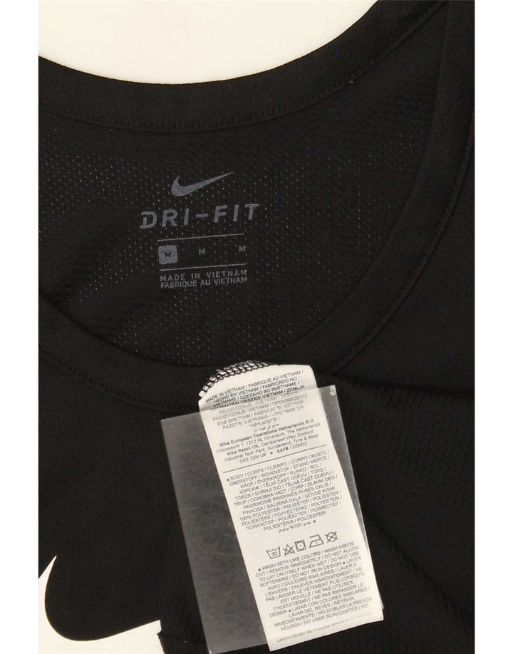 Canotta grafica Nike Dri Fit da uomo, poliestere medio nero