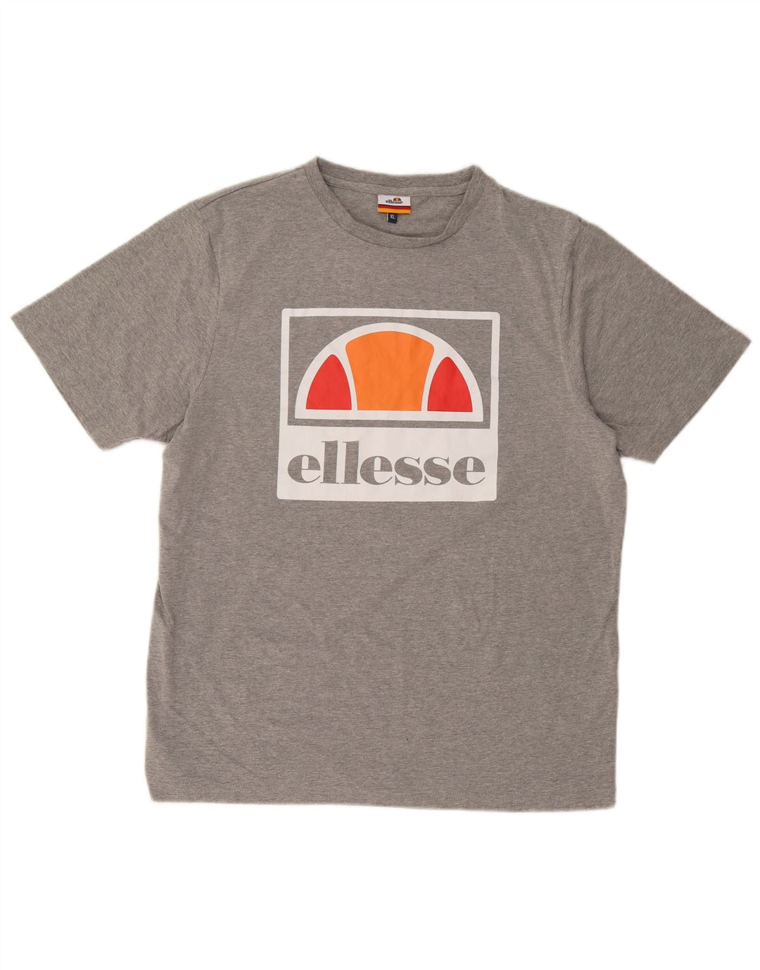 T-shirt grafica da uomo Ellesse Top XL in cotone grigio