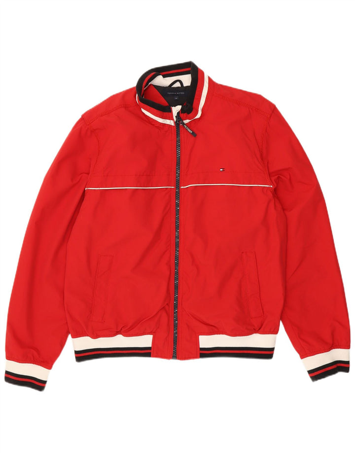 Giubbotto bomber da uomo Tommy Hilfiger UK 42 XL Nylon color block rosso