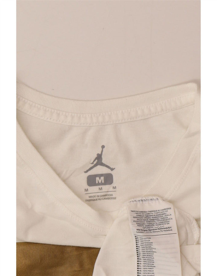 T-shirt grafica da uomo Jordan Top in cotone bianco medio