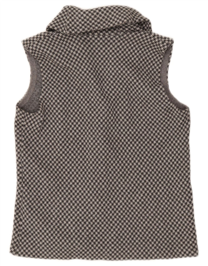Top cardigan senza maniche da donna Chaps UK 14 Cotone pied de poule grigio medio
