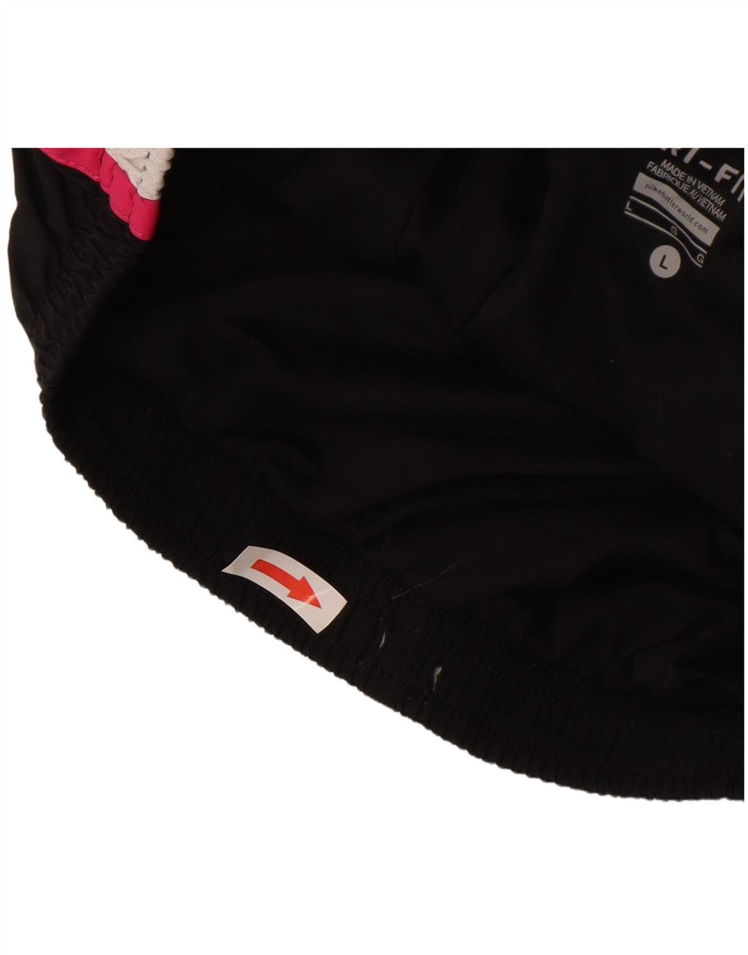 Pantaloncini sportivi Nike Dri Fit da donna UK 14 Large Nero Colourblock Poliestere