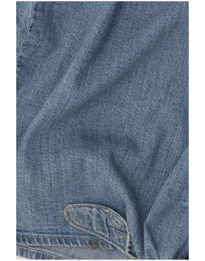 Levi's Camicia in denim senza maniche corta da donna UK 10 Small Cotone blu