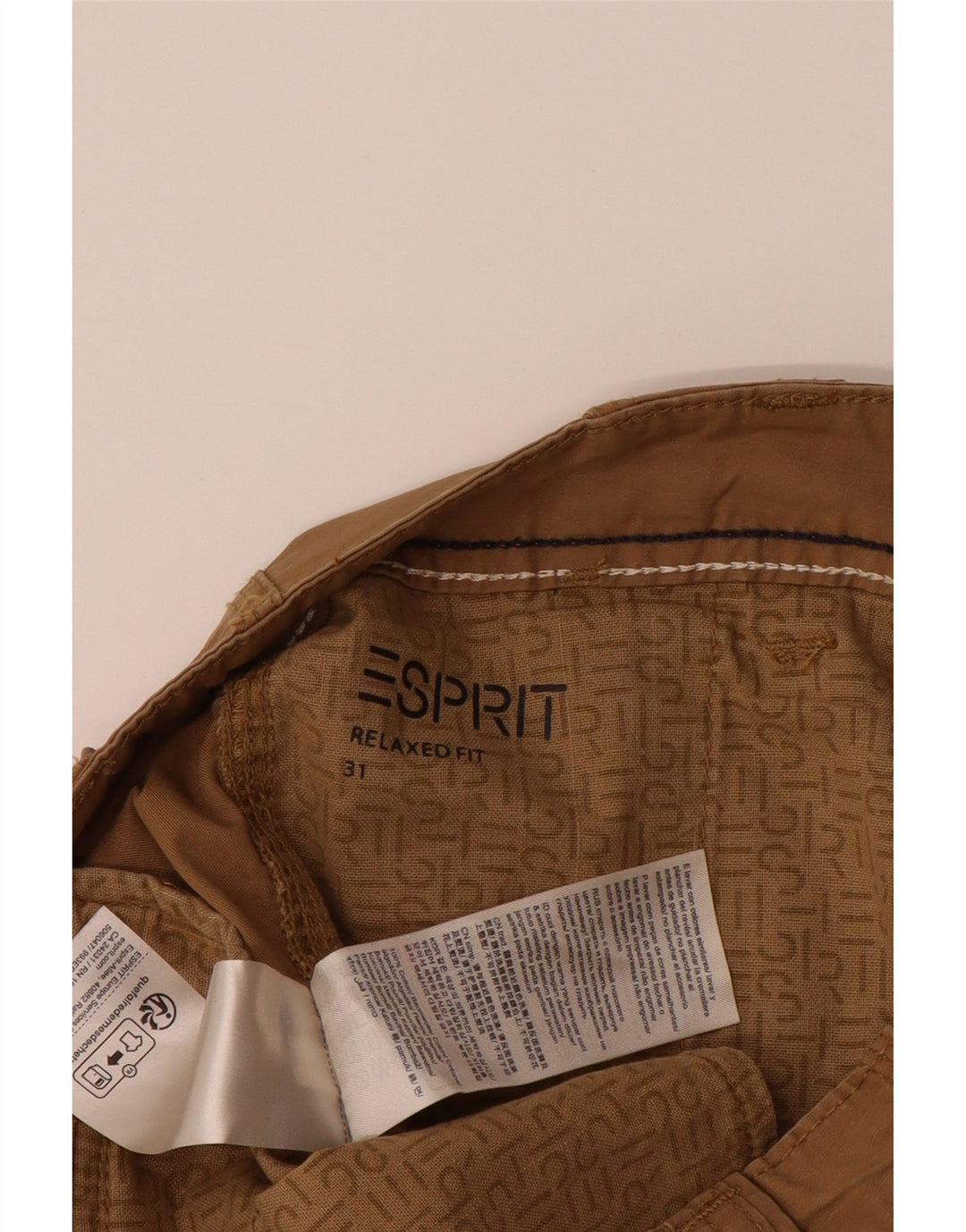 ESPRIT Mens Relaxed Fit Cargo Shorts W31 Medium  Brown Cotton Vintage Esprit and Second-Hand Esprit from Messina Hembry 