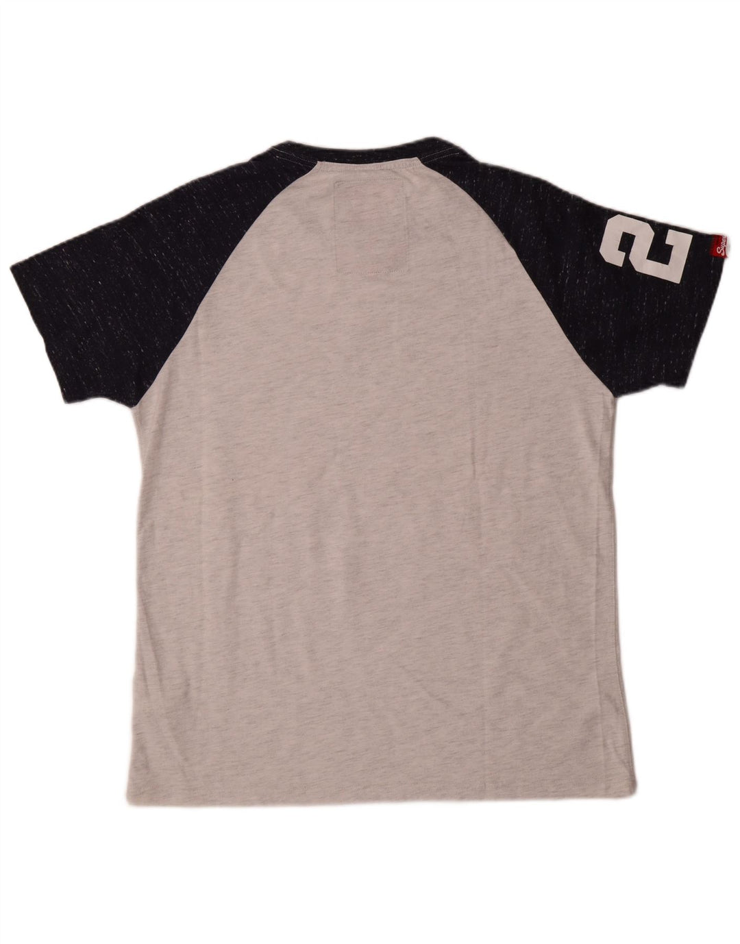 T-shirt grafica da uomo Superdry Top XL in cotone color block grigio