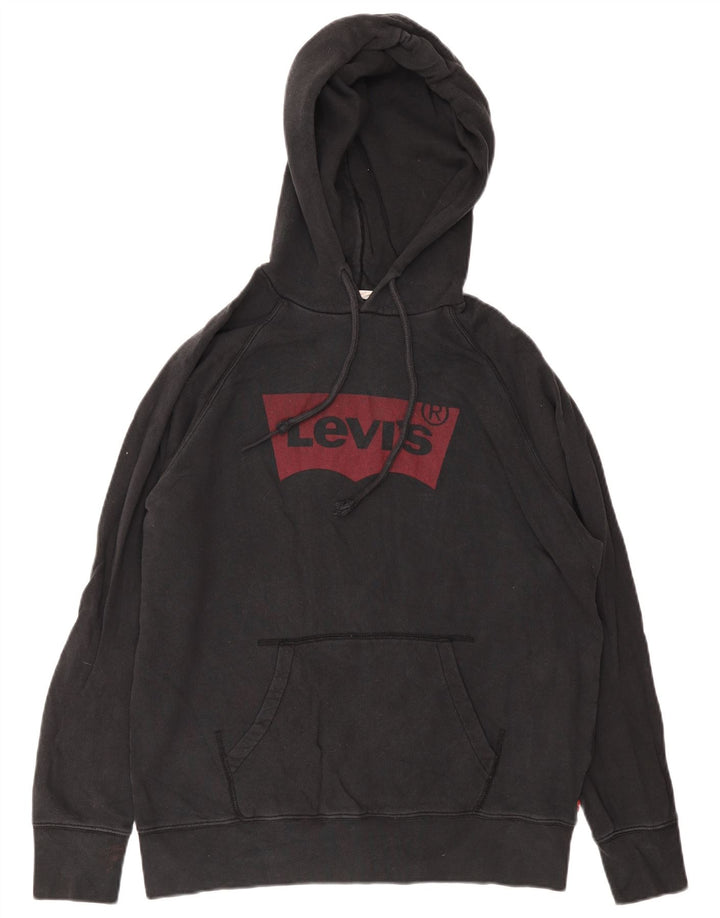 Maglione con cappuccio grafico da uomo Levi's in cotone nero medio