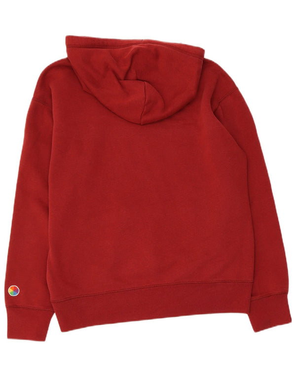 Maglione con cappuccio oversize da donna HOLLISTER UK 10 piccolo in cotone bordeaux