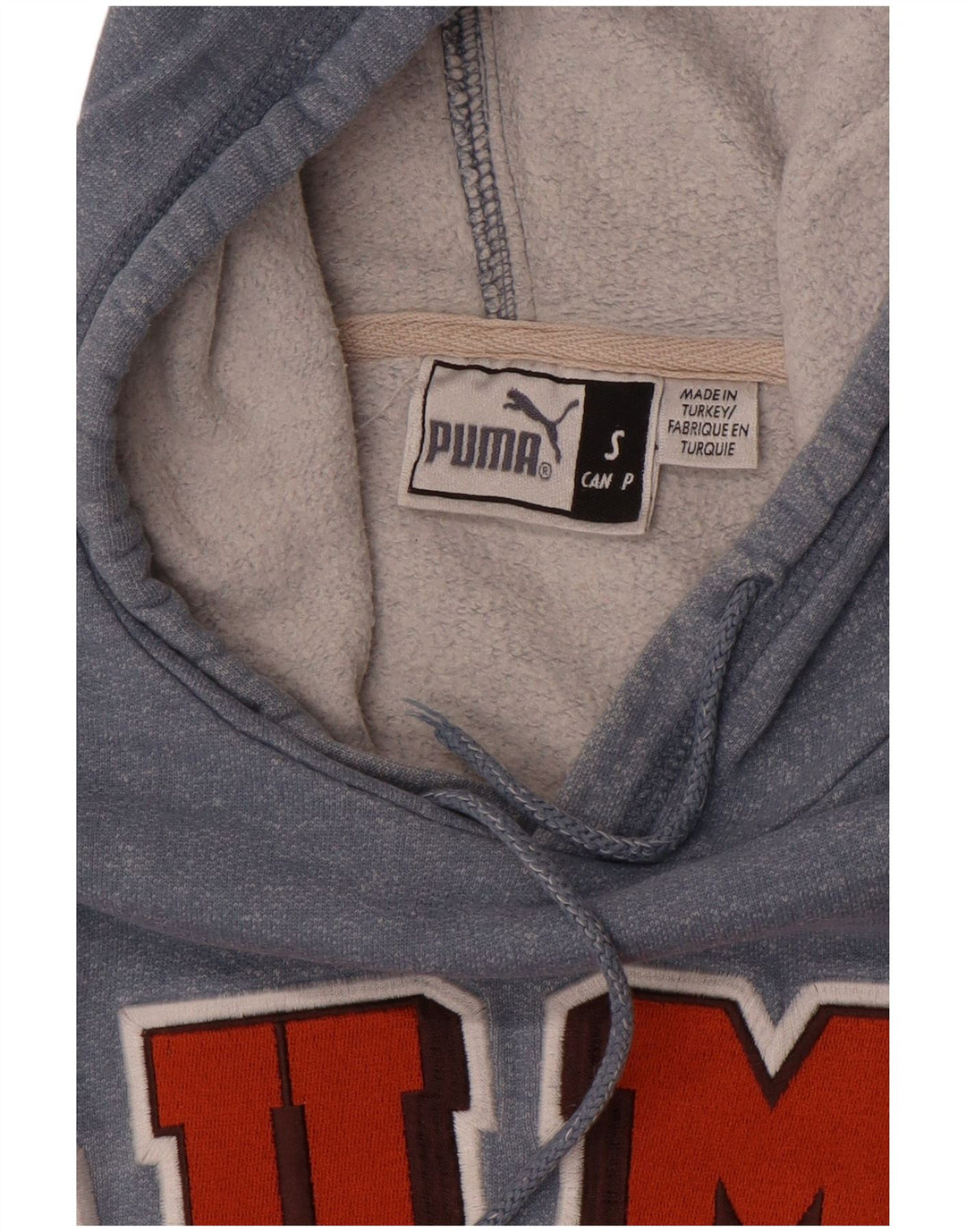 Felpa con cappuccio grafica da uomo Puma piccola grigia