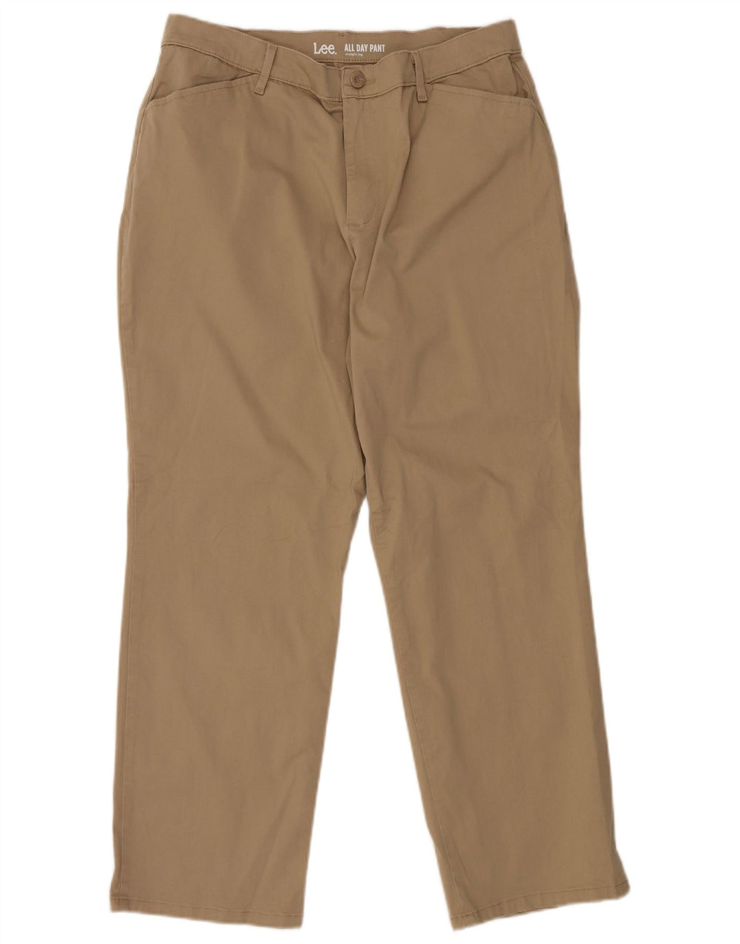 Pantaloni casual dritti da donna LEE US 14 XL W34 L28 Cotone marrone