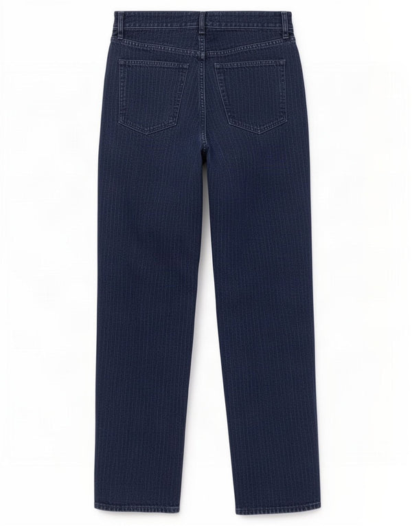 Abercrombie & Fitch Womens Tapered Jeans US 10 Large W30 L30 Navy Blue