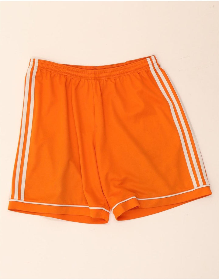 Pantaloncini sportivi Adidas Climalite da uomo di grandi dimensioni in poliestere arancione