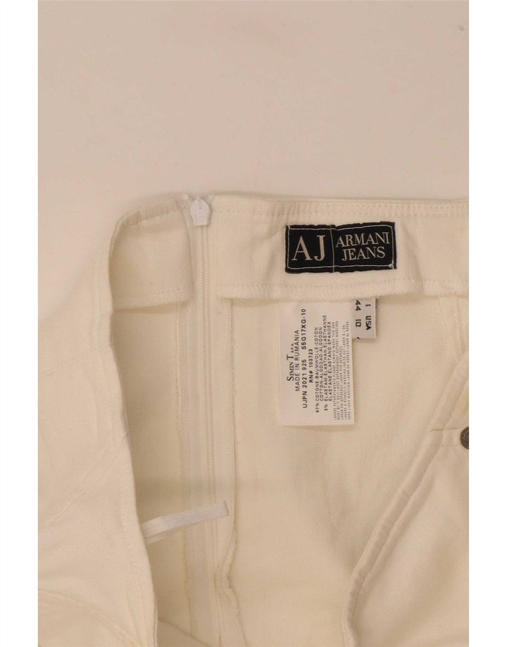Gonna tubino da donna Armani IT 44 media W30 cotone bianco