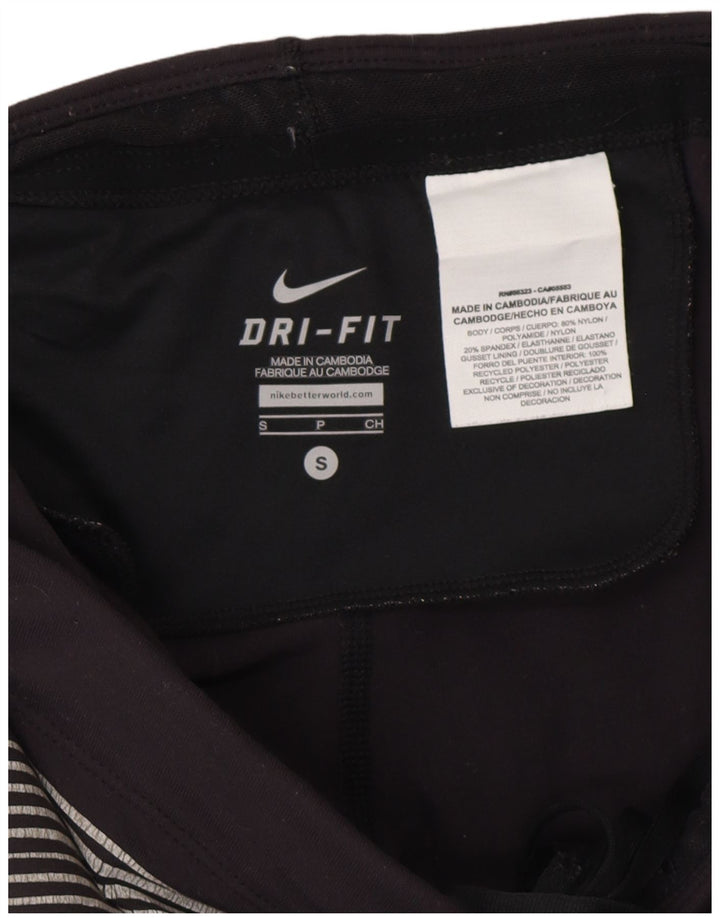 Leggings Dri Fit da donna NIKE UK 8 piccolo nylon gessato grigio