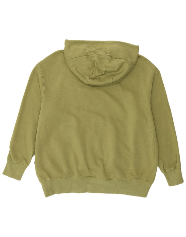 Maglione con cappuccio oversize da donna NIKE UK 14 cotone verde medio