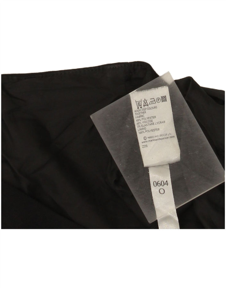 Mini gonna a tubino da donna Marks & Spencer UK 20 2XL W40 Poliestere nero