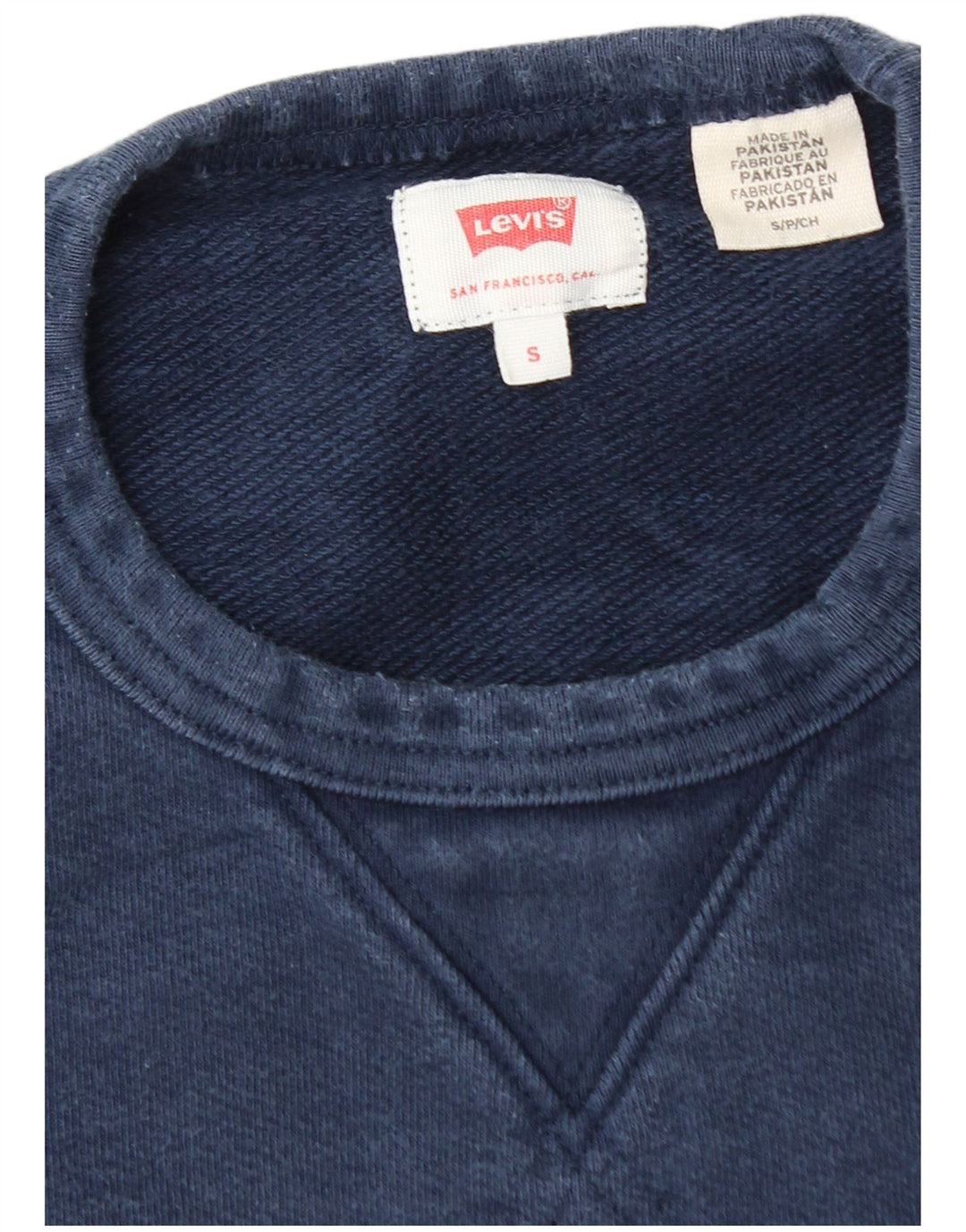 LEVI'S Felpa con grafica da uomo Maglione piccolo in cotone blu navy