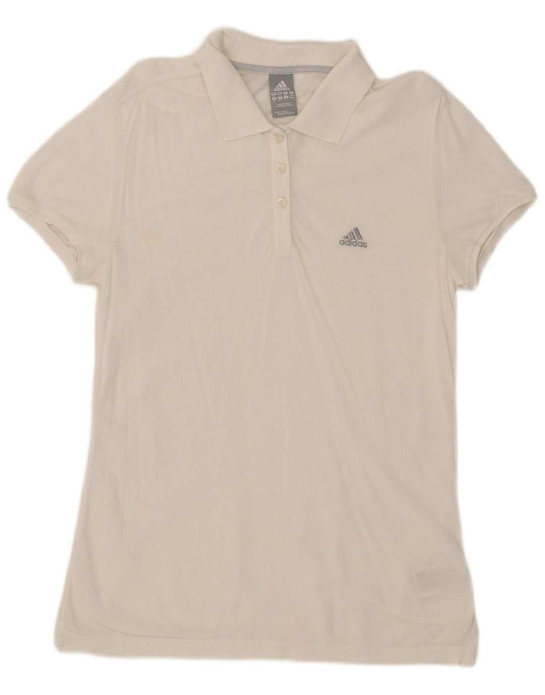 Polo Adidas da donna UK 12 cotone bianco medio