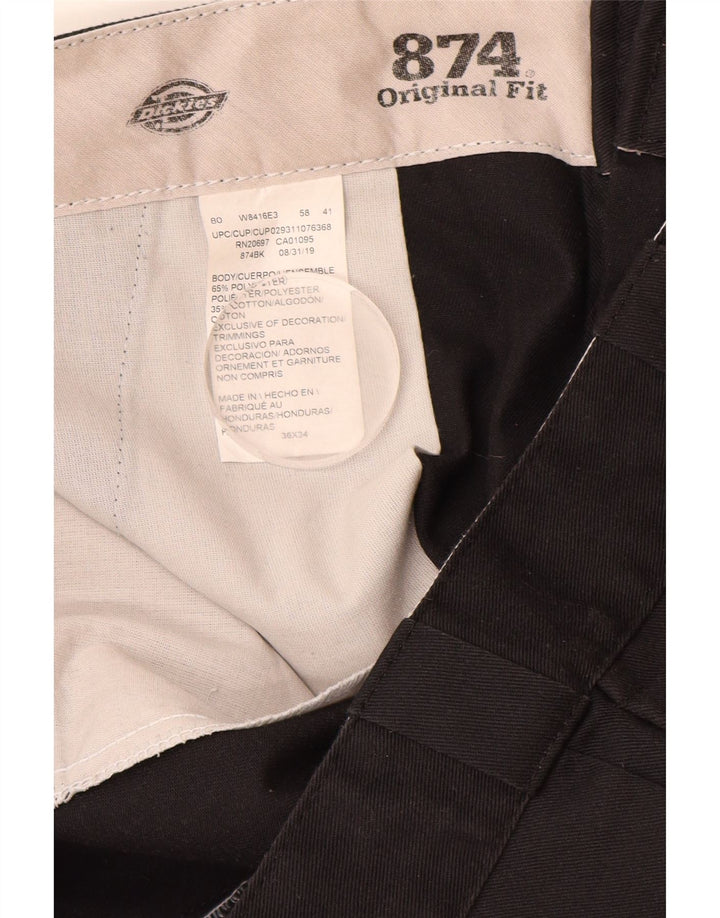 DICKIES Pantaloni chino dritti dalla vestibilità originale 874 da uomo W36 L34 neri