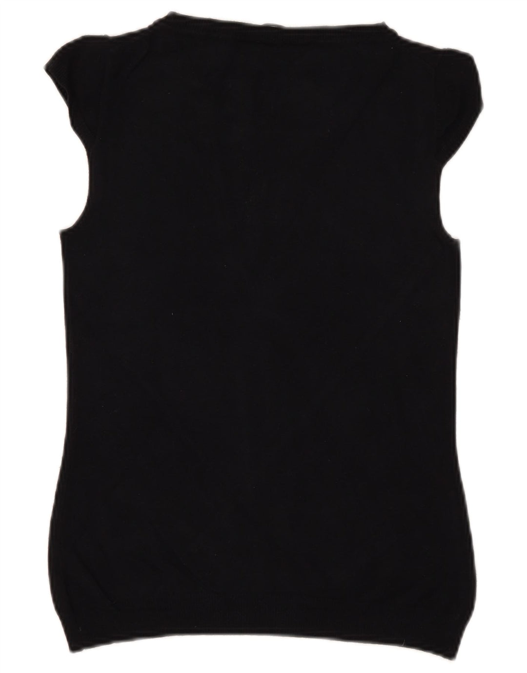 MARELLA Maglione da donna a maniche corte con scollo a barca UK 8 piccolo nero