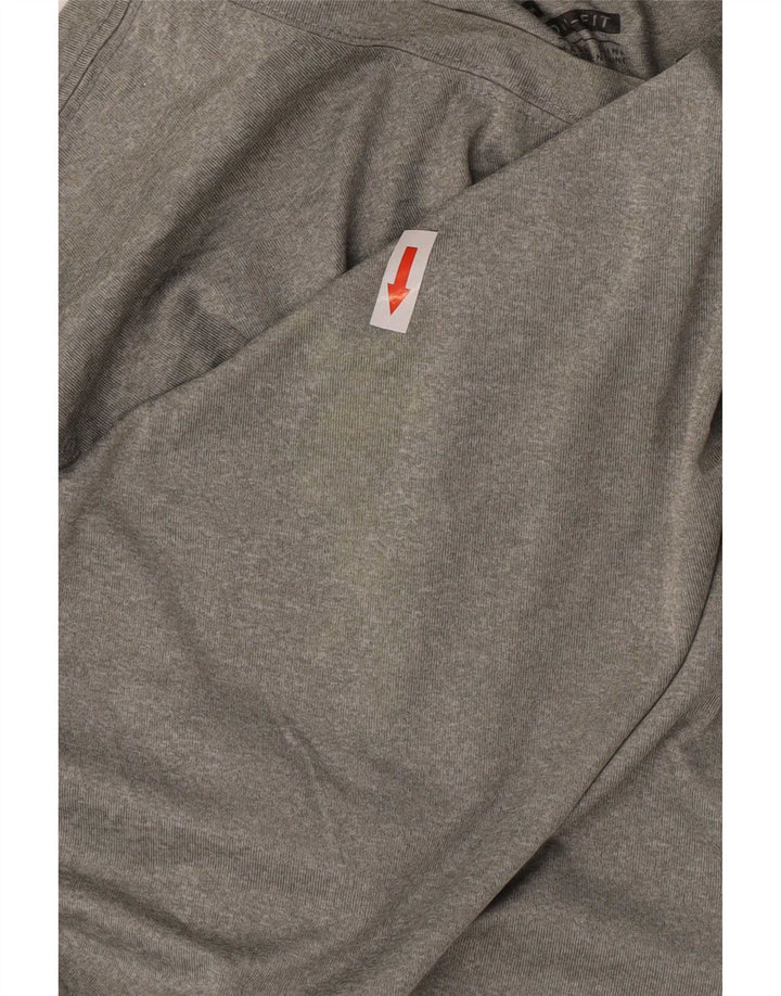 T-shirt Nike Dri Fit da uomo, top in poliestere grigio medio