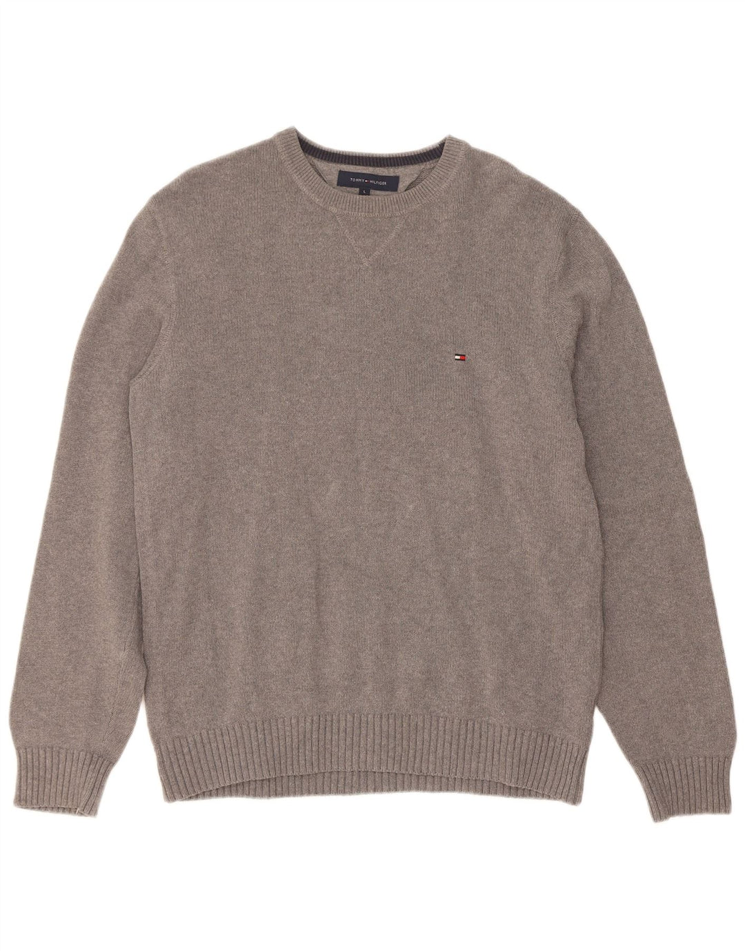 Maglione maglione girocollo da uomo Tommy Hilfiger grande grigio