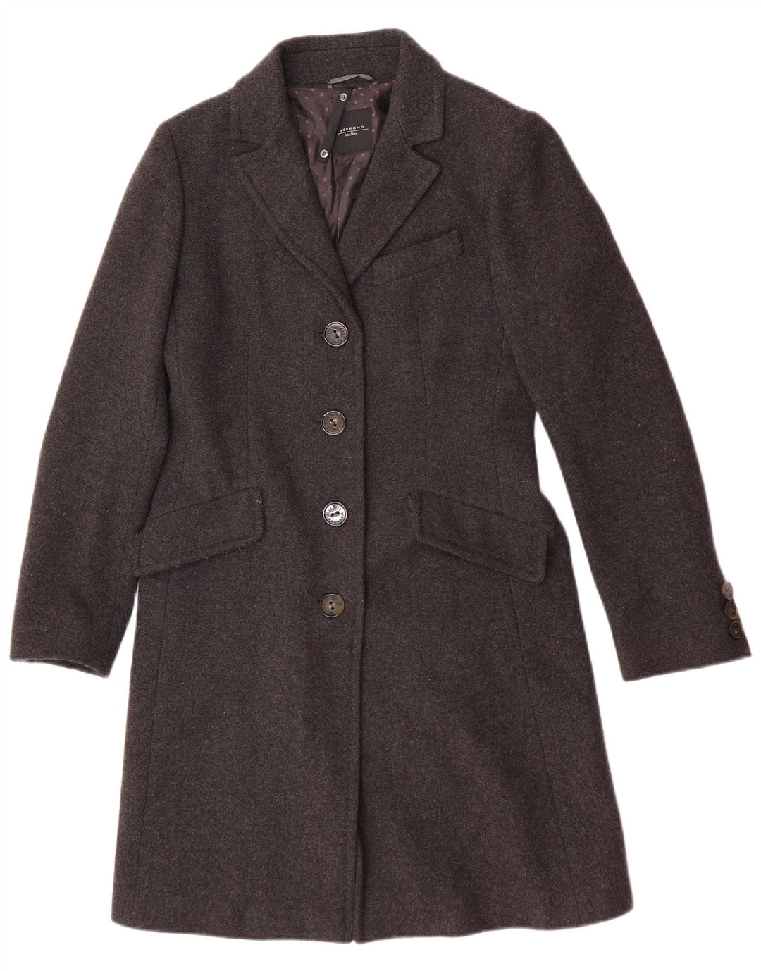 Cappotto da donna Max Mara UK 8 piccolo in lana grigia