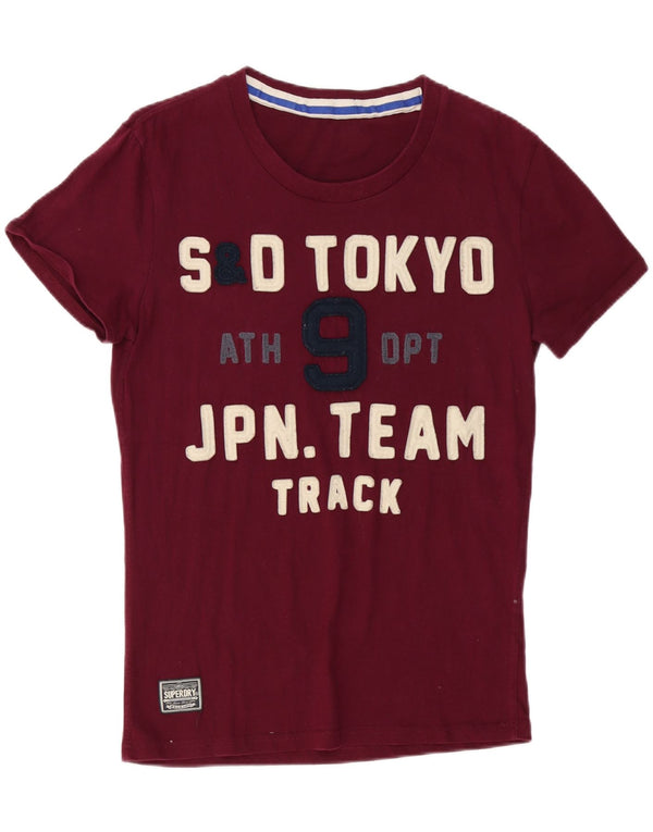 T-shirt grafica da uomo Superdry Top in cotone marrone medio medio