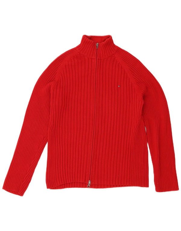 Maglione cardigan da donna Tommy Hilfiger UK 20 2XL cotone rosso